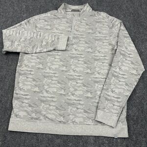 tasc Performance Cloud French Terry 1/4 Zip Pullover Men L Gray Camo Bamboo Golf